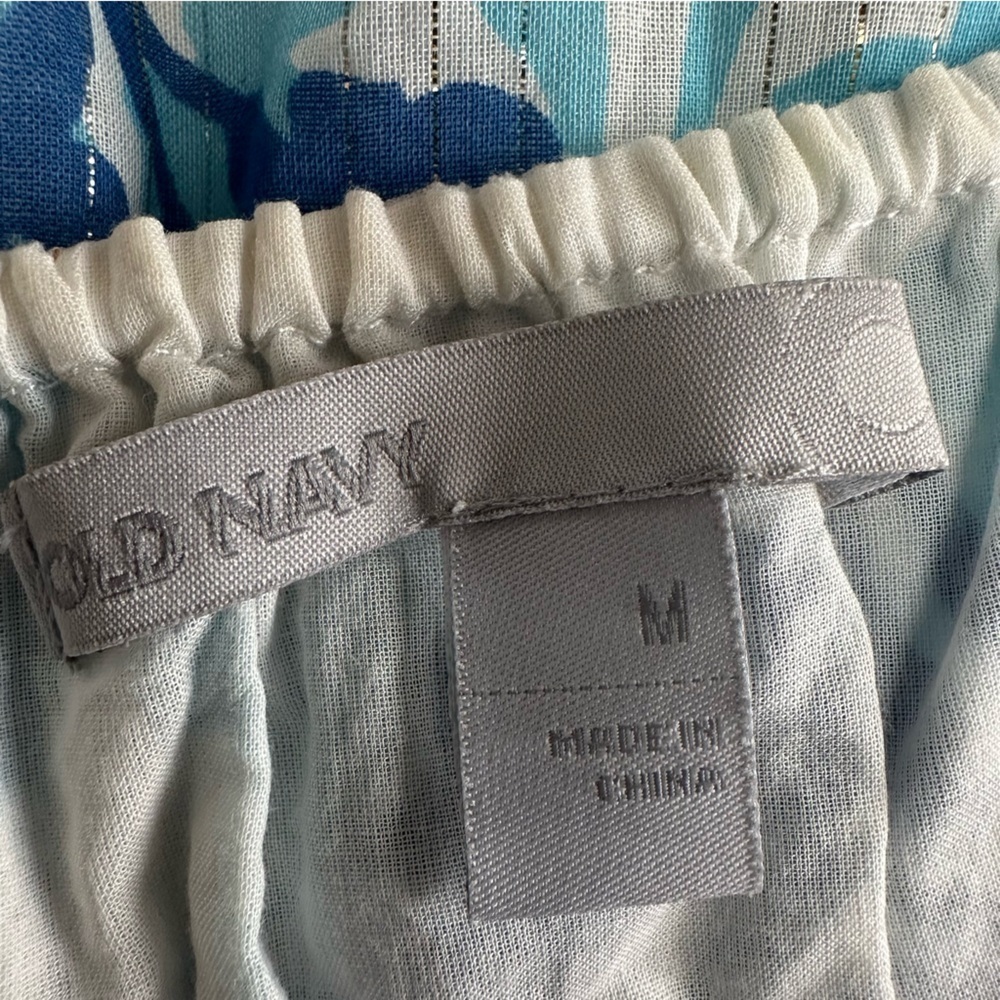 Old Navy Floral Blue and White Maxi Dress, Medium - Picture 8 of 12